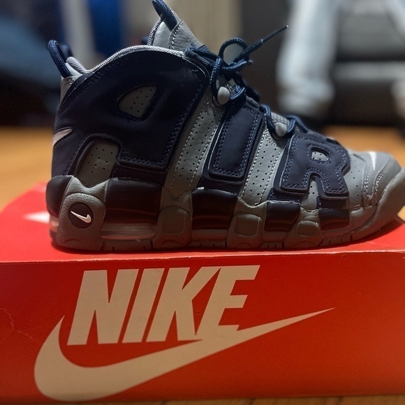 Nike Other - Nike Air Uptempo Georgetown Sneakers Youth Size 7 Blue Gray Great Condition